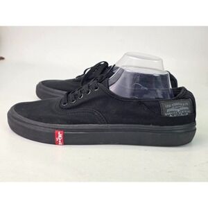 Levi's Men's Shoes Size 10.5 EU 10.5 UK 9.5 Black Canvas Sneakers 514742Z16